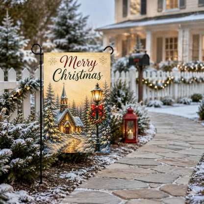 Louise Maelys Christmas Tree Garden Yard Flag 12x18 Inch - color: Multi-2
