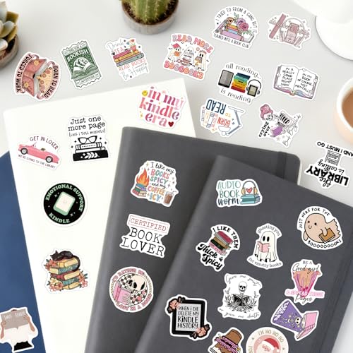 Funny Book Stickers for Adults - 100 Pcs Book Lover Holographic Water Bottle Stickers, Reading Waterproof Scrapbook Decals, Vinyl Sticker for Laptop Phone Journaling Skateboard - style: Funny Book
