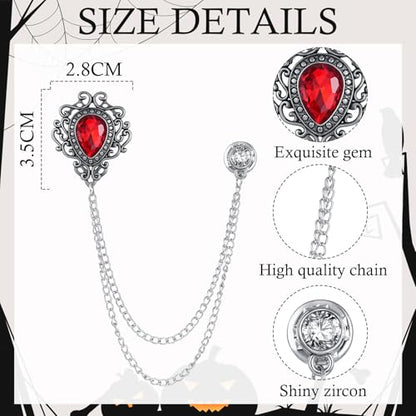 Enamel Brooch Pin For Women Men, Vintage American Flag Crystal Lapel Pin, Christmas Brooch Suit Dress Clips Accessory Gift - style: 4-Teardrop