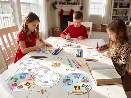 Maqiauly 32 Sets Christian Armor of God Craft Kit VBS Christian Supplies