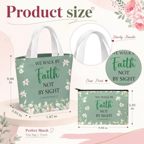 24 Pcs Christmas Christian Gift Bible Verse Tote Bag - style: Morandi