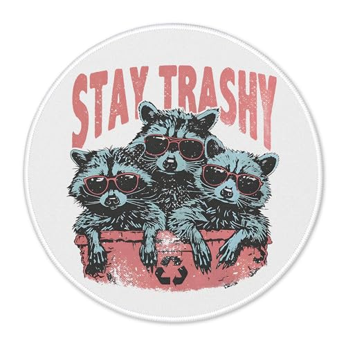 Funny Stay Trashy Raccoon Mouse Pad, Sarcastic Trash Panda Mousepads for Desk Home Office Computers Laptop Accessories, Gifts for Raccoon Lovers, 7.9x7.9 Inch - color: Cute Sloth 35
