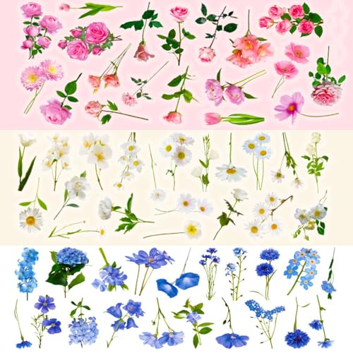 DothRayan Flower Stickers for Kids Teens Girls Adult, 200Pcs Waterproof Flower Stickers for Water Bottle Laptop - color: Flower B