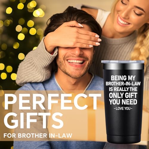 Fufandi Brother in Law Gifts - Christmas Gifts for Brother in Law - Birthday Fathers Day Gift for Brother in Laws - Tumbler Cup - color: Brother in law-Black