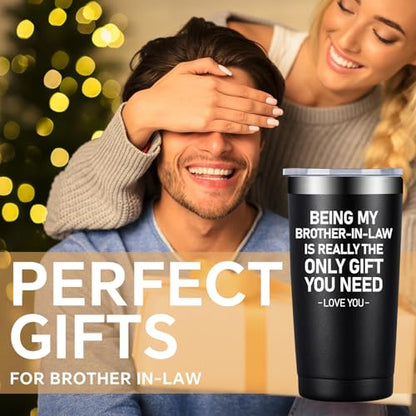 Fufandi Brother in Law Gifts - Christmas Gifts for Brother in Law - Birthday Fathers Day Gift for Brother in Laws - Tumbler Cup - color: Brother in law-Black