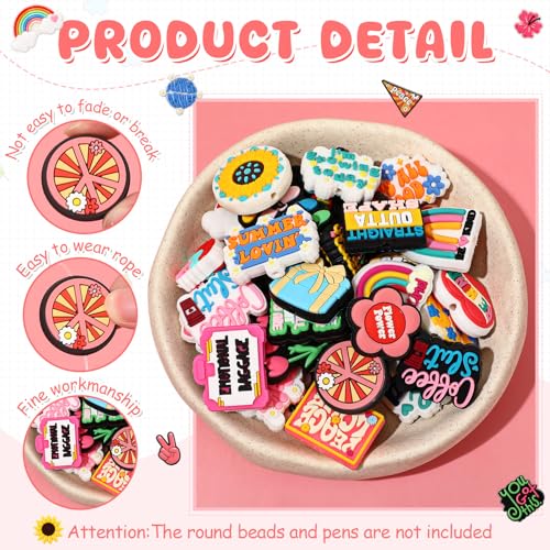 Tondiamo 60 Pcs Inspirational Silicone Focal Beads for Pens Bulk Encouraging Positive Beads for Beadable Pen Keychain Jewelry Bracelet Making DIY Crafts - style: Inspirational