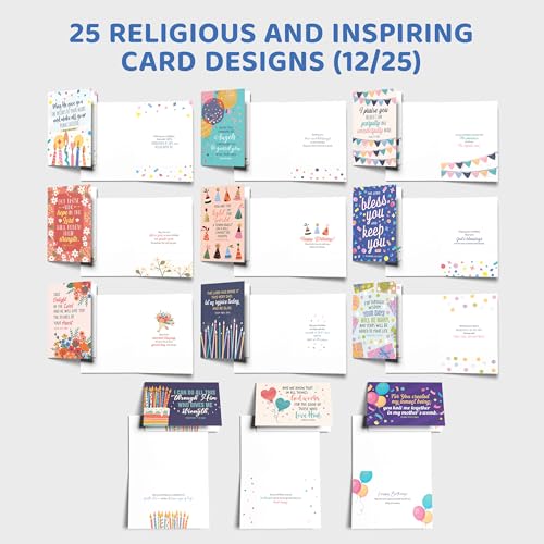 Decorably 100 Pack 4x6in Christian Birthday Cards Bulk, Assorted
