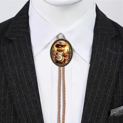 GelConnie Gothic Bolo Tie for Men Women 3D Art Western Cowboy Necktie - color: Frog Bolo Tie