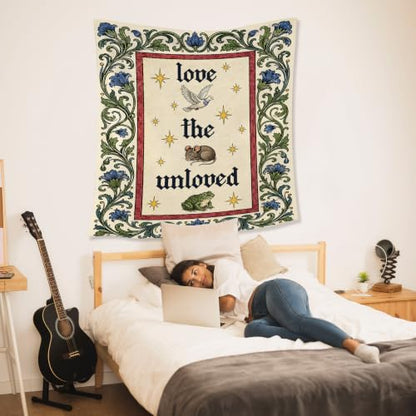 HUGANE Pigeon Rat Frog Mental Health Tapestry Wall Decor 50x60 Inch - color: colour-12