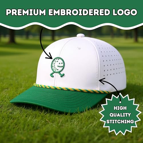 Trucker Hats for Men – Snapback Embroidered Design, Adjustable Fit – Funny Golf Hats, Fishing & Casual Wear - color: Golf Guy