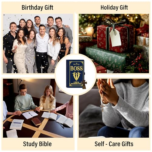 Boss Bible Verse Box, 150 Bible Verse Cards in Box, Christian Appreciation Gift for Boss, Thank You Gifts, Faith Encouragement Keepsake for Men, Wooden Storage Box - color: Boss
