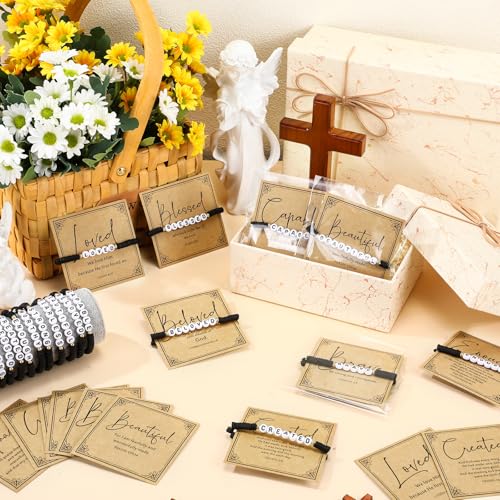Kenning 24 Set Christian Bracelet for Men Women - color: Black