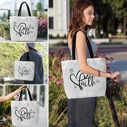 Christian Canvas Tote Bags - color: White