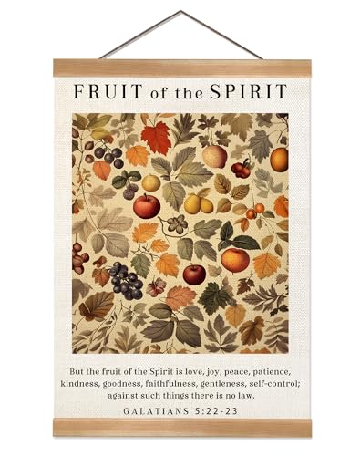 Christian Poster Wall Art Decor, Christian Bible Verse Fruit of The Spirit Galatians 5:22-23 Wall Poster,Hanging Wall Art Decor for Bedroom, Living Room, Office and Nursery 12x16inch (Galatians 5:22-23) - color: Galatians 5:22-23