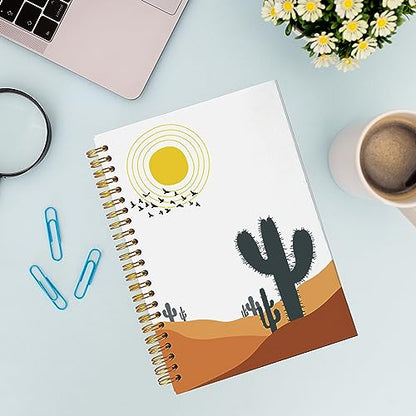 Western Notebook,Western School Office Supplies,Boho Notebook,Cactus Notebook,Spiral Notebook Journal 5.5x8.3 Inch - color: 9-BOHO-notebook