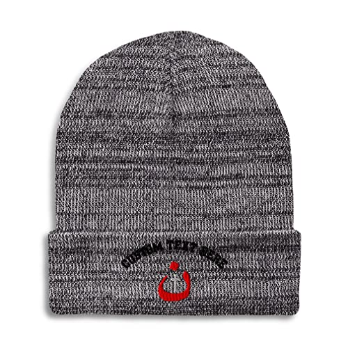 Custom Beanies for Men Christian Nazarene Jesus God Christ Skull Cap Winter Hats Women Acrylic One Size - color: Heather Grey Personalized Text Here