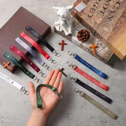 Roowest 120 Pcs Christian Bible Verse Keychains Gifts Bulk - color: Joyous Color