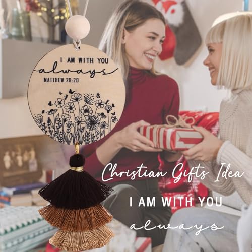 Christian Car Charm Cute Rear View Mirror Accessories for Women - color: Purple