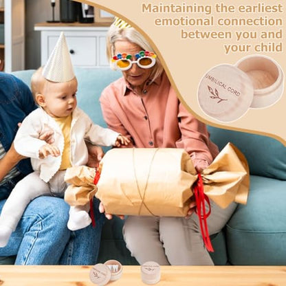 UNICRAFTALE 2 Pcs Umbilical Cord Keepsake Box Umbilical Cord Memorial Box - size: 4.95x3.7x4cm