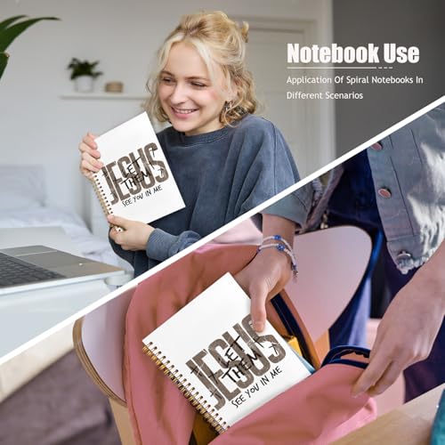 Christian Spiral Notebook 5.5x8.3in, Prayer Journal for Woman Man, Jesus Let Them See You in Me Religious Scripture Bible Hardcover Journal Notebook for Study Work Office - color: Jesus Let Them See You in Me