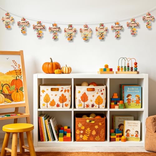 PAIVSUN 24Pcs Fall Crafts for Kids DIY Thanksgiving Cross Sticker Ornaments - style: Fall Cross