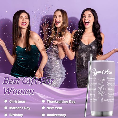 Christian Gifts for Women You Are Tumbler 20oz Religious Christmas Gift Inspirational Faith Based Bible Jesus Catholic Spiritual Baptism Confirmation Stainless Steel Cup Encouragement Birthday Gift