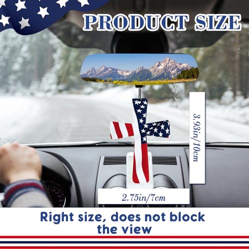 Siifert 12 Pcs Cross Air Freshener, American Flag Patriotic Tree Ornament - color: Patriotic Cross, size: Cross Theme