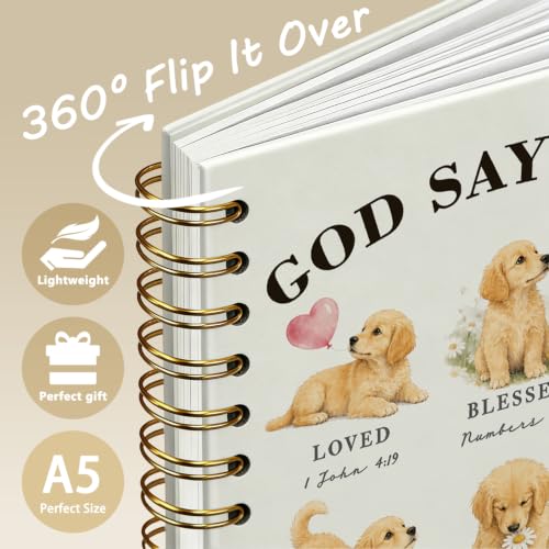 Golden Retriever Gifts Christian Notebook Bible Journal for Women - color: Golden Retriever -(A5)