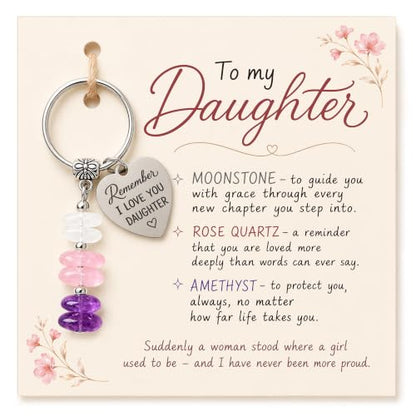 Crystal Keychain Gifts For Women, Friend, Coworker, Daughter, Mom, Faith - color: To My Daughter