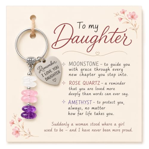 Crystal Keychain Gifts For Women, Friend, Coworker, Daughter, Mom, Faith - color: To My Daughter