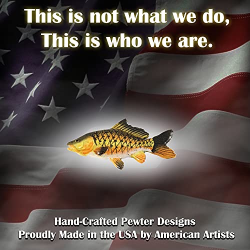 Carp Pin, Fish, Lapel, Fisherman, Fishing, Hat, Pins, Brooch, Brooches, Jewelry, Gift, Handmade in the USA, 200 Fish Designs Available. F077Z - color: Hand Painted
