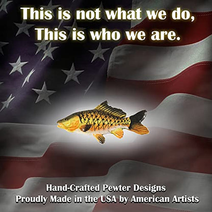 Carp Pin, Fish, Lapel, Fisherman, Fishing, Hat, Pins, Brooch, Brooches, Jewelry, Gift, Handmade in the USA, 200 Fish Designs Available. F077Z - color: Hand Painted