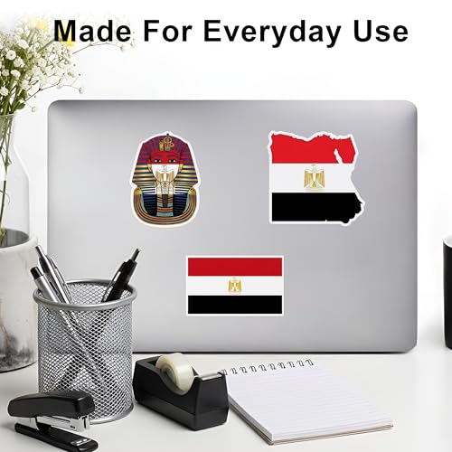 [3PCS] Egypt Flag Sticker Gifts for Men Bold Vinyl Decals Featuring - color: Egypt Flag Sticker