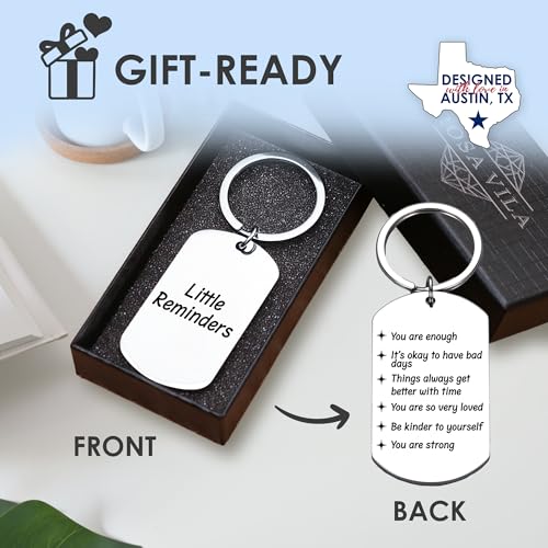 Rosa Vila Keychains For Women & Men, Gifts For Mom, Bonus Mom, Aunt, Sister, Dad, Grandma, Nurse, Teens, Coach, Teacher Pilot - style: Little Reminders Keychain