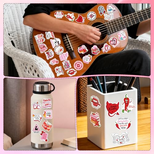 Smutty Book Stickers for Adults - 50 Pcs Bookish Smut Water Bottle Stickers, Spicy Waterproof Scrapbook Decals for Women, Reading Book Vinyl Sticker for Laptop Phone Journaling Skateboard - style: Smutty