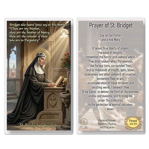 St Bridget Laminated Prayer Cards pack of 20