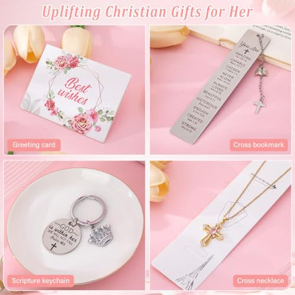 Christian Gifts For Women, 9Pcs Inspirational Religious Birthday Gift Set - color: White-Christian
