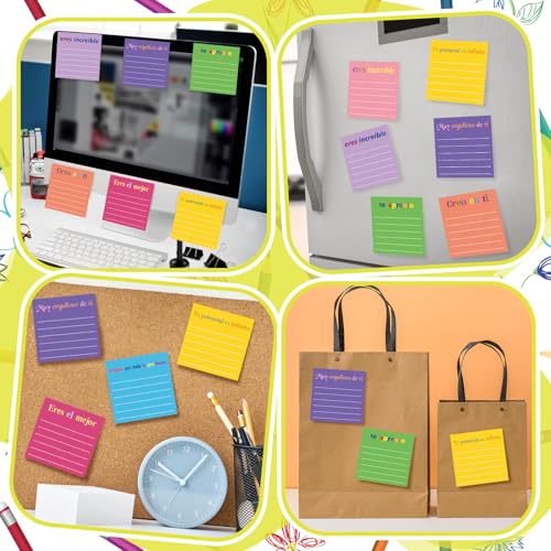 Yinder 24 Pcs Inspirational Sticky Notes Gifts, Appreciation, Spanish - color: Spanish, size: Appreciation