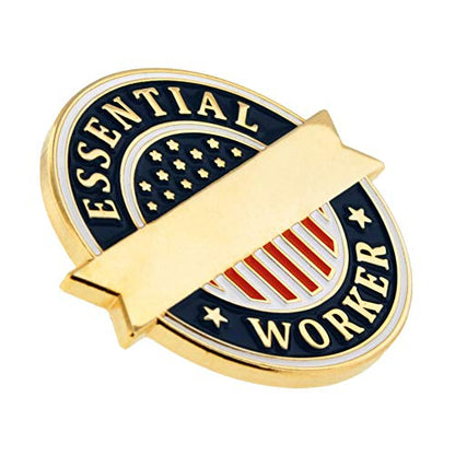 PinMart Essential Worker Employee Recognition Award Engravable Lapel Pin