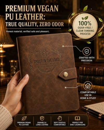 Leather Journal, Proverbs 3:5-6 Cover - color: Proverbs 3:5-6