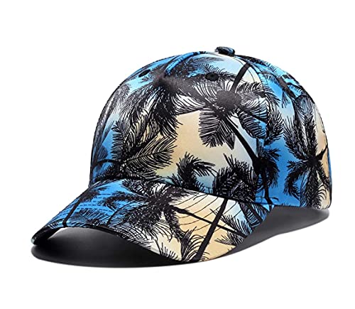 Quanhaigou Baseball Cap Dad Hat Adjustable Fashion Hats for Men Women Polo Trucker Unisex Style Headwear - color: Blue Tree