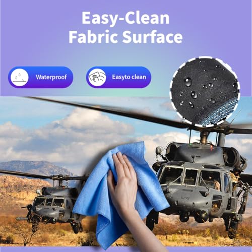 Black Hawk Helicopter Large Mouse Pad, Desert Mountain Patriotic Desk Mat - color: Black Hawk Helicopter
