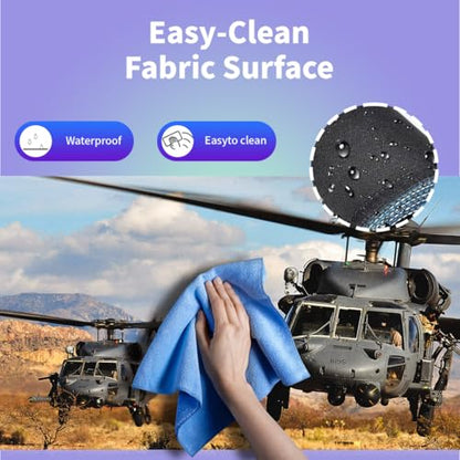 Black Hawk Helicopter Large Mouse Pad, Desert Mountain Patriotic Desk Mat - color: Black Hawk Helicopter