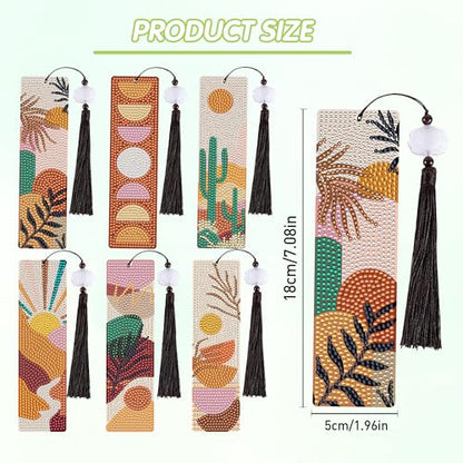Boho Diamond Art Bookmarks, Diamond Painting Book Marks for Adults - style: Bohemian