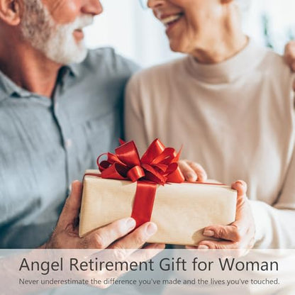 Retirement Gift for Woman, 5.5” Resin Angel Figurine - Retirement Gifts - color: Retirement Gifts