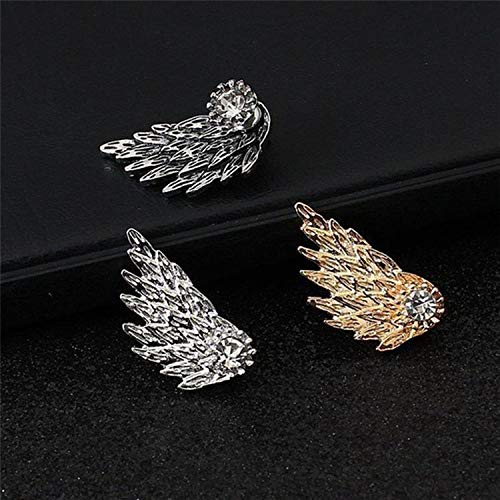 4 Pairs Retro Stereo Angel Wings Earrings for Women Fashion Feather Zircon Earrings Jacket Punk Gothic Jewelry