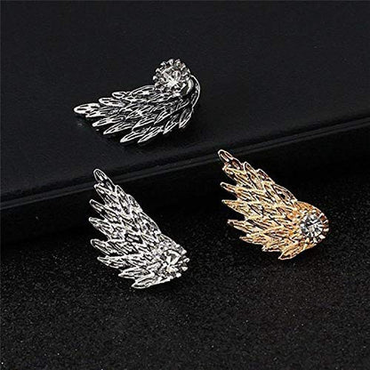 4 Pairs Retro Stereo Angel Wings Earrings for Women Fashion Feather Zircon Earrings Jacket Punk Gothic Jewelry