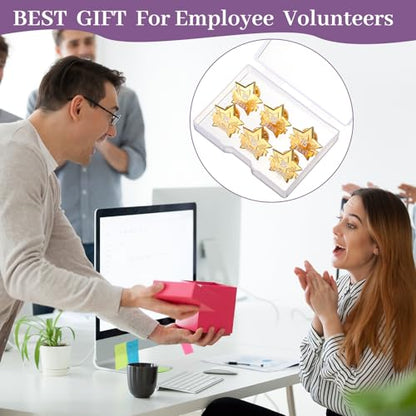 Tigeen 12 Pcs Year Service Reward Pins Star Enamel Pins, 15 Years - style: 15 Years