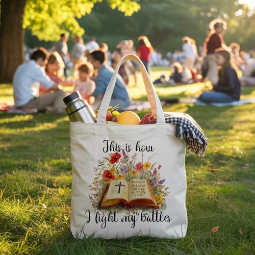 Bible Bags for Women, Christian Tote Bag, Gifts for Christian Women - color: Yellow