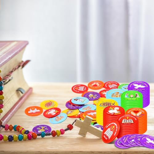 Eersida 120 Pcs Christian Coins Bulk Bible Verse Jesus Tokens, Stylish - style: Stylish